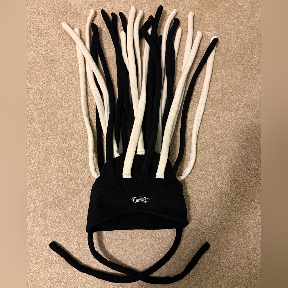 Mental Vintage Black and White Tentacle Hat